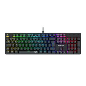 Teclado Mecanico Gamer Redragon Sindri, Rainbow, Switch Marrom, USB, Preto, K671