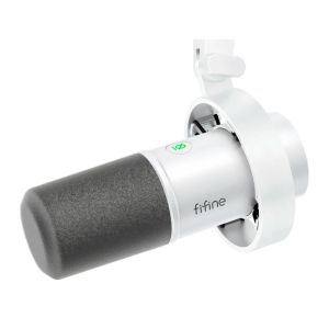 Microfone Dinamico Fifine K688, USB/XLR, Branco, K688-WHT