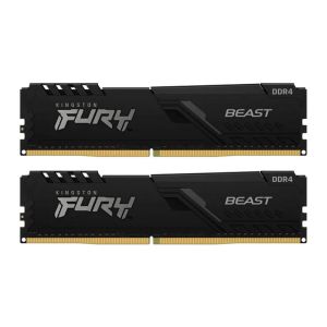 Memoria Kingston Fury Beast, 16GB (2x8GB), DDR4, 2666MHz, C16, Preto, KF426C16BBK2/16