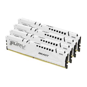 Memoria Kingston Fury Beast, 64GB (4x16GB), DDR5, 5600MHz, C40, Branco, KF556C40BWK4-64