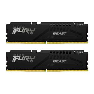 Memoria Kingston Fury Beast, 32GB (2x16GB), DDR5, 6400MHz, C32, Preto, KF564C32BBK2-32