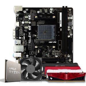 Pichau Kit upgrade, AMD Ryzen 5 5600X, B450M, 16GB DDR4, Cooler