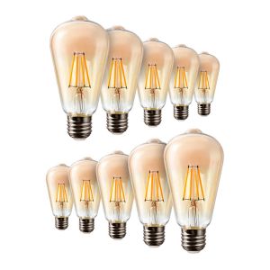 Kit 10 Lâmpadas de Filamento LED Flite ST64 Vintage 4W E27 2200K Kit 10 Lâmpadas de Filamento LED Flite ST64 Vintage 4W E27 2200K