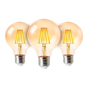 Kit 3 Lâmpadas de Filamento LED Flite G80 Vintage 4W E27 2200K Kit 3 Lâmpadas de Filamento LED Flite G80 Vintage 4W E27 2200K