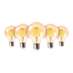 Kit 5 Lâmpadas de Filamento LED Flite G80 Vintage 4W E27 2200K Kit 5 Lâmpadas de Filamento LED Flite G80 Vintage 4W E27 2200K