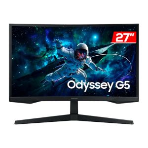 Monitor Gamer Samsung Odyssey G5, 27 Pol, VA, QHD, 1ms, 165Hz, FreeSync, HDMI/DP, LS27CG552ELMZD