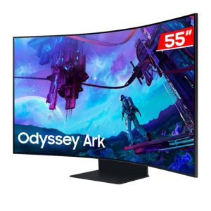 Monitor Samsung Odyssey ARK 2nd Gen, 55 Pol. VA Curvo, UHD 4K, 1ms, 165Hz, FreeSync Premium PRO, HDMI/DP, LS55CG97WNLXZD