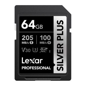 Cartao de Memoria Lexar Professional Silver Plus, 64GB, SDXC UHS-I, LSDSIPL064G-BNNNU