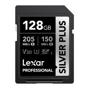 Cartao de Memoria Lexar Professional Silver Plus, 128GB, SDXC, UHS-I, LSDSIPL128G-BNNNG