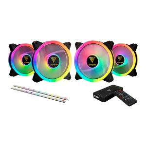 Kit Ventoinhas Gamdias Aeolus M2 1204R Elite, RGB 4x120mm, Com Controle, M2-1204R ELITE