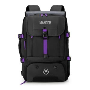 Mochila Mancer Kairos, Preto e Roxo, MCR-KROS-BL01 | Pichau