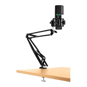 Microfone Streamplify Mic Arm, RGB, USB, Preto, MIC-48-RGB-MA-BK