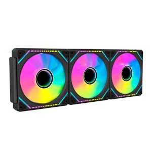 Kit Ventoinhas Alseye Mirror Pro Max, ARGB, 3x120mm, Preto, MIRROR-PRO-MAX-B