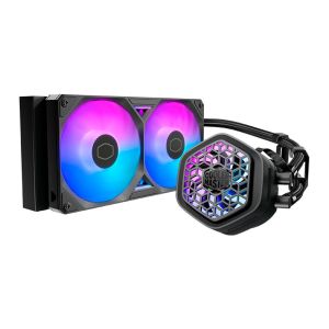 Water Cooler Cooler Master Masterliquid Atmos II VRM Fan, ARGB, 240mm, Preto, MLX-D24M-A25SZ-V1 Water Cooler Cooler Master Masterliquid Atmos II VRM Fan, ARGB, 240mm, Preto, MLX-D24M-A25SZ-V1