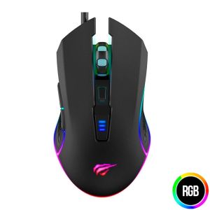 Mouse Gamer Havit MS1018 RGB 3200DPI Preto