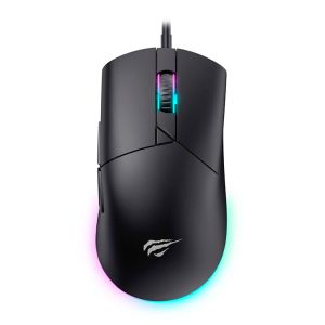 Mouse Gamer Havit MS1038, RGB, 8000DPI, 7 Botoes, Preto, MS1038