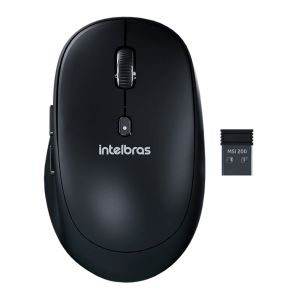 Mouse Wireless Intelbras MSI 200, 2400DPI, Preto, MSI200-PRETO