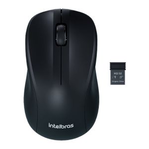Mouse Intelbras MSI 50, 1200DPI, Wireless, 3 Botoes, Preto, MSI50