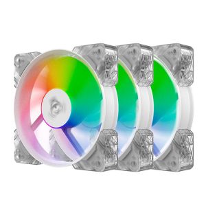 Kit ventoinhas Alseye N12-W, ARGB, 3x120mm, Branco, N12-W-KIT-ALSEYE