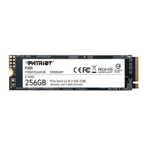 SSD Patriot P300, 256GB, M.2 2280, NVMe PCIe, Leitura 1700MB/s, Gravacao 1100MB/s, P300P256GM28