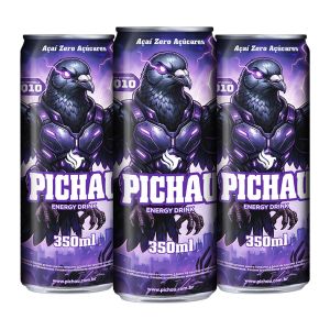 Pack Energetico Pichau Açai Zero, 350ml, Com 3 unidades Pack Energetico Pichau Açai Zero, 350ml, Com 3 unidades