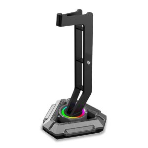 Suporte Para Headset Pichau PhantomRest, RGB, USB, Preto, PCH-PHTR-BL01
