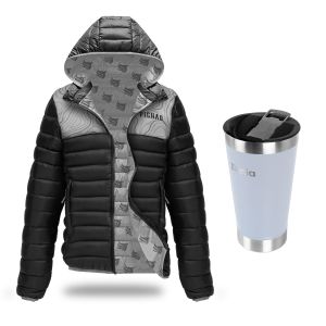 Kit Jaqueta Puffer Pichau, XGG + Copo Térmico Zinnia, Branco