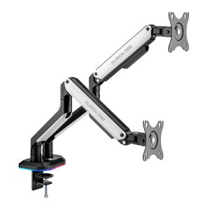 Suporte Articulado Para Dois Monitores Pichau Aurion 200, RGB, 17 Pol. a 32 Pol., Preto e Branco, PG-AUR200-RGB01