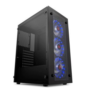 Gabinete Gamer Pichau Magpie III Led Azul Lateral/Frontal Vidro, PGMA