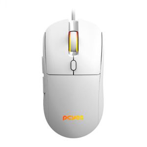 Mouse Gamer Pcyes Basaran White Ghost, RGB, 12400DPI, 6 Botoes, PMGBRWG
