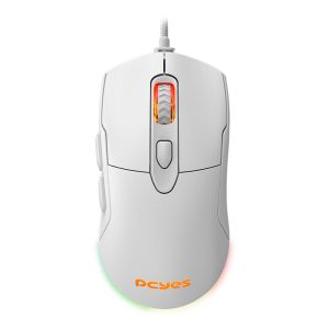 Mouse Gamer PCYES Malus White Ghost, RGB, 12400 DPI, 6 Botoes, Branco, PMGMWG