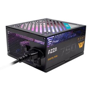 Fonte Azza 750W, ARGB, 80 Plus Bronze, Preta, PSAZ-750W-ARGB