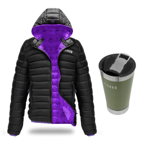 Kit Jaqueta Puffer Mancer, M + Copo Térmico Pichau, Verde