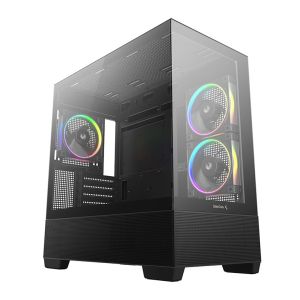 Gabinete Gamer Deepcool CG380, ARGB, Mini-Tower, Lateral de Vidro, Com 3 Fans, Preto, R-CG380-BKAGM3-G Gabinete Gamer Deepcool CG380, ARGB, Mini-Tower, Lateral de Vidro, Com 3 Fans, Preto, R-CG380-BKAGM3-G