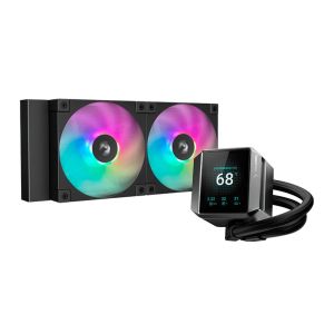 Water Cooler Deepcool Mystique 240, ARGB, Display LCD, 240mm, Preto, R-LX550-BKADSNC-G-1