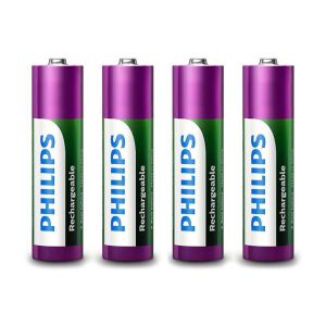 Pilhas Recarregavel Philips AA 1,2v 1000mAh 4 Unidades, R6B4RTU10/97