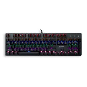 Teclado Mecânico Rapoo V500SE, USB, Switch Azul, Preto, RA028