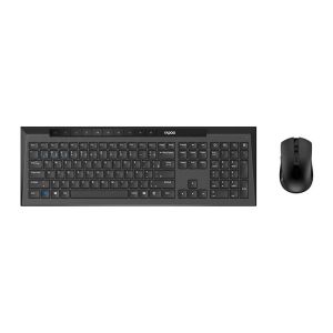 Kit Teclado e Mouse Rapoo 8210M, Wireless, ABNT2, 1600DPI, Preto, RA038