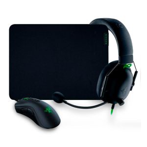 Kit Gamer Razer Battle Bundle, Mouse Gamer DeathAdder V2, Headset Gamer BlackShark V2 X, Mousepad Gigantus V2, Preto, RZ85-03240100-B3U1