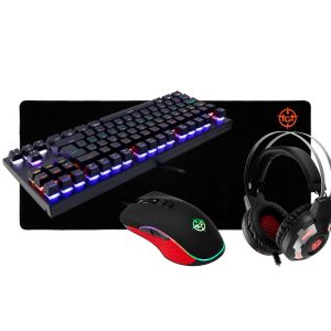 Kit Teclado e Mouse, Teclado TGT Scar Rainbow RGB + Mouse TGT M4 Rainbow RGB 7 Botões + Headset TGT Supernova Led RGB Mousepad TGT Killer Slide Estendido