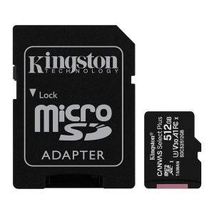 Cartao de Memoria Kingston Canvas Select Plus, 512GB, MicroSDHC + Adaptador, SDCS2-512GB