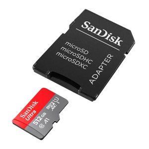 Cartao de Memoria Sandisk, 512GB, MicroSDXC UHS-I, Com Adaptador, SDSQUAC-512G-GN6MA