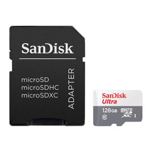 Cartao de Memoria Sandisk Ultra, 128GB, Classe 10 Micro SDXC + Adaptador, SDSQUNR-128G-GN3MA
