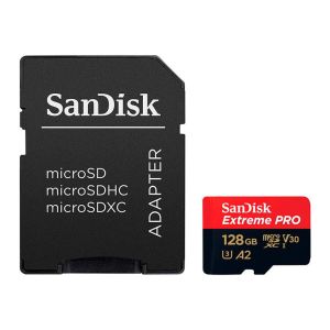 Cartao de Memoria Sandisk Extreme Pro, 128GB, MicroSDXC UHS-I, Com Adaptador, SDSQXCD-128G-GN6MA