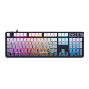 Teclado Mecanico Skyloong GK104, RGB, Switch Optico Vermelho, Preto e Cinza, SKL-GK104-RGB-RD
