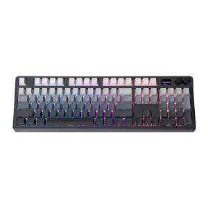 Teclado Mecanico Skyloong GK104, RGB, Switch Optico Vermelho, Preto e Cinza, SKL-GK104-RGB-RD