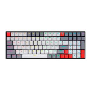 Teclado Mecanico Skyloong GK96, RGB, Switch Optico Vermelho, Branco, SKL-GK96-RGB-RD-GY-WH