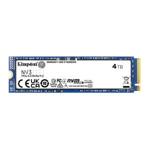 SSD Kingston NV3, 4TB, M.2 2280, PCIe NVMe, Leitura 6000MB/s, Gravacao 5000MB/s, SNV3S-4000G