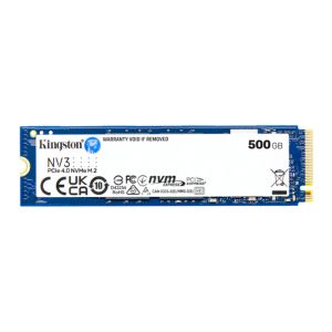 SSD Kingston NV3, 500GB, M.2 2280, PCIe NVMe, Leitura 5000MB/s, Gravacao 3000MB/s, SNV3S-500G