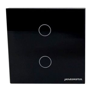 Controle Touch RF Nova Digital, 2 Botoes, Preto, SYT-C02-B